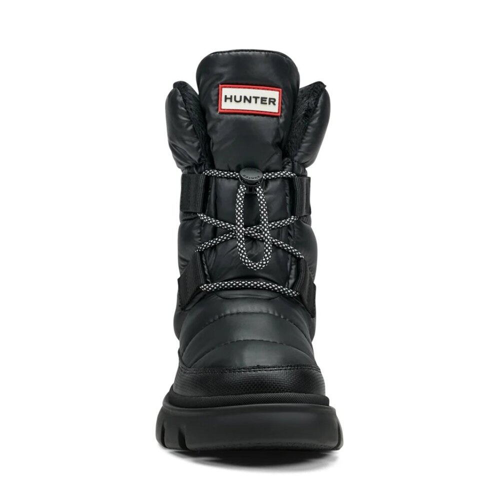 Hunter Women's Moon Lug Sole Insulated Waterproof Snow Booties in Black - Picture 7 of 10